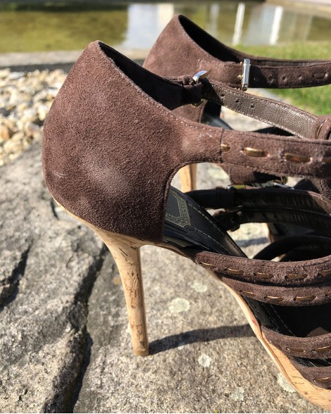Sandále dámské Christian Dior hnědé 